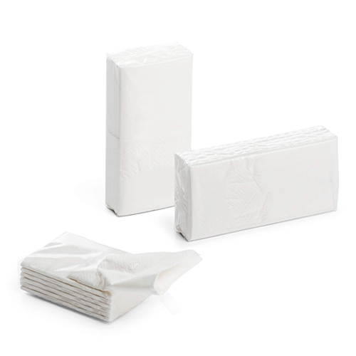 4-lagige weiße Taschentücher mit Druck